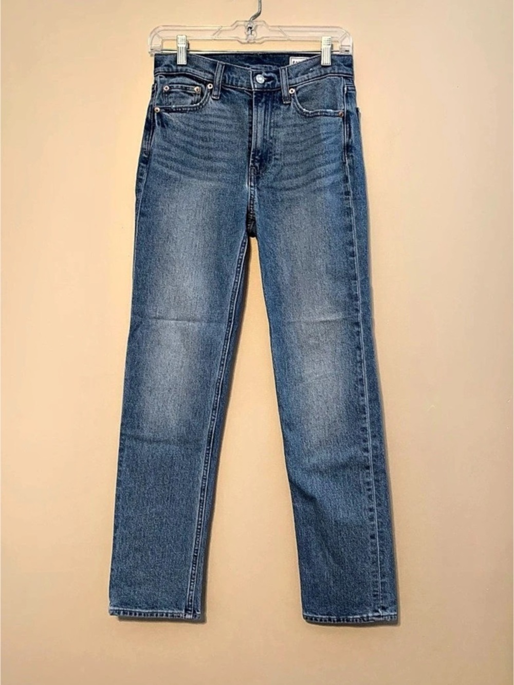Gap '90s Straight High Rise Straight Leg Jeans light wash Waist 26